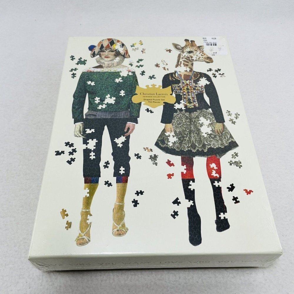 Galison Christian Lacroix Shaped Puzzle Jigsaw 750 Piece Love Who You Want Art - Picture 2 of 8